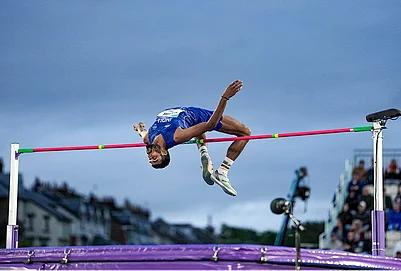 | Photo: PTI/Ravi Choudhary : Indias Sarvesh Anil Kushare clears the bar during the mens high jump final at the 23rd Commonwealth Games, at Scotstoun Stadium, in Glasgow, Scotland, Monday, July 27, 2026. Kushare wins silver medal in this event.