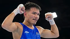 Jadumani Mandengbam defeated Mwengo Mwale to enter Commonwealth Games 2026 semifinals. - Media_SAI/X