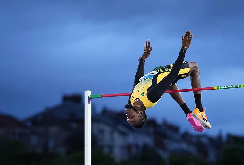 Glasgow CWG 2026 mens high jump highlights-Romaine Beckford, of Jamaica,