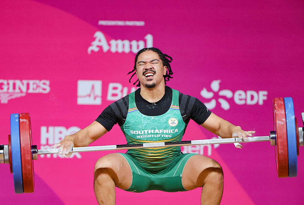 Glasgow CWG 2026 Mens 79kg Weightlifting highlights-Jon-Antohein Phillips of South Africa