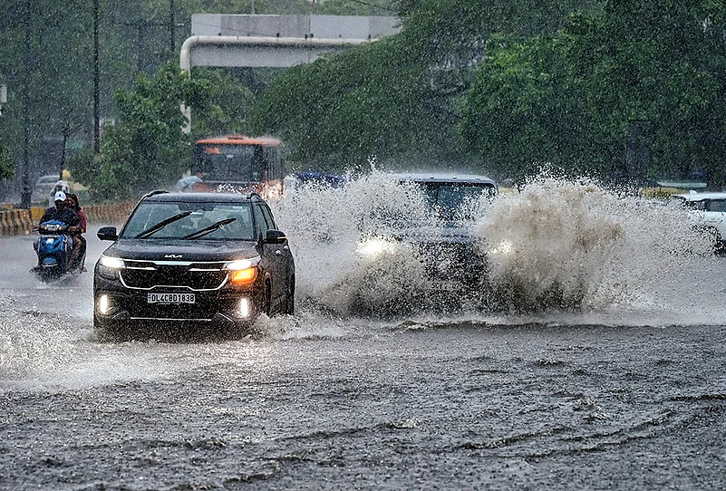 Delhi weather forecast monsoon rain intensity