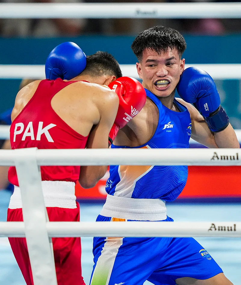 Glasgow CWG 2026 mens 55kg round of 16 Boxing highlights-Jadumani Mandengbam