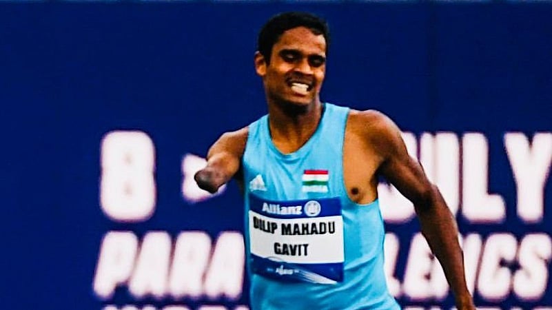 Mens 100m T47 Final Mohammed Basil M Dilip Mahadu Gavit commonwealth-games-2026
