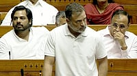 | Photo: Sansad TV via PTI  : Leader of Opposition in the Lok Sabha Rahul Gandhi amid proceedings in the House during the Monsoon session of Parliament, in New Delhi.
