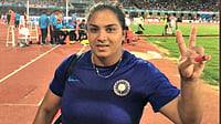 dpradhanbjp/X : India’s experienced shot put campaigner Manpreet Kaur steps into the circle for the women's shot put final in the Commonwealth Games 2026. 