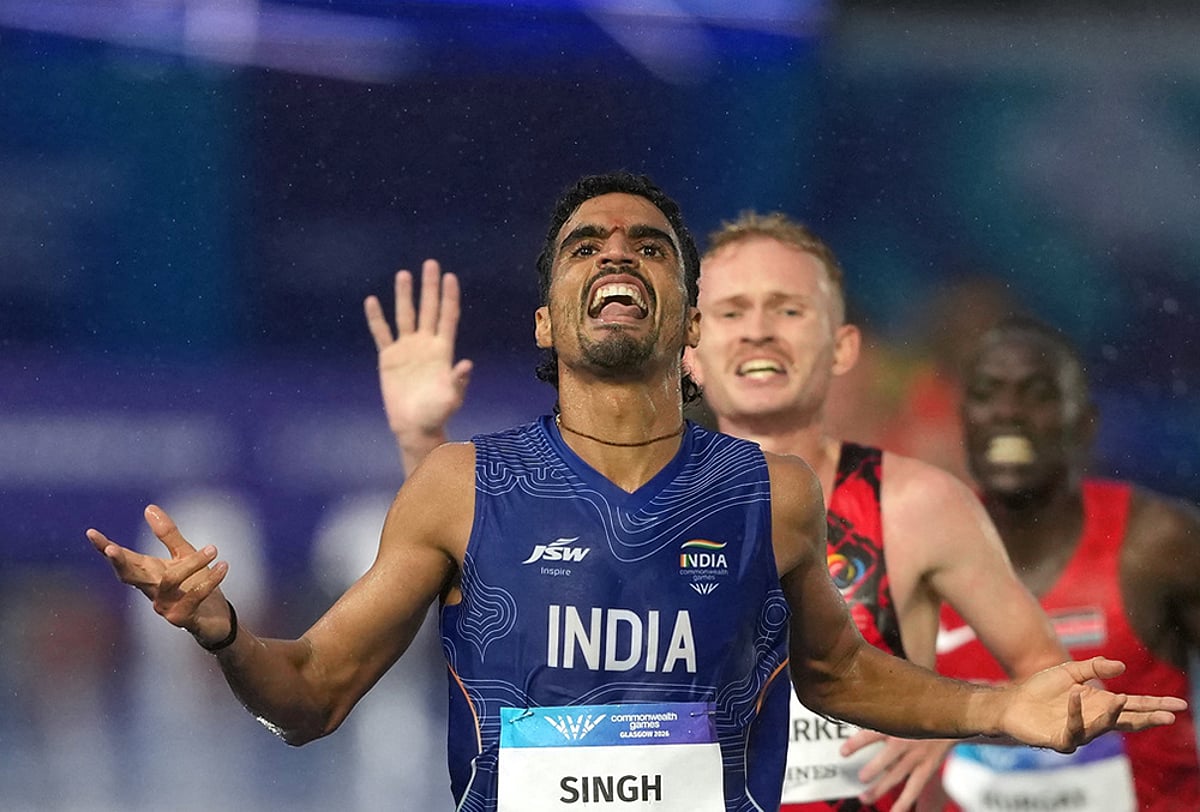 Gulveer Singh CWG 2026 glasgow Men's 10000m final photos