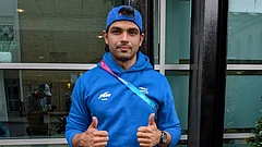 India's Neeraj Chopra ahead of the men's javelin event at the Commonwealth Games 2026, in Glasgow, Scotland, Sunday, July 26, 2026. - (PTI Photo/Aparajita Upadhayay)