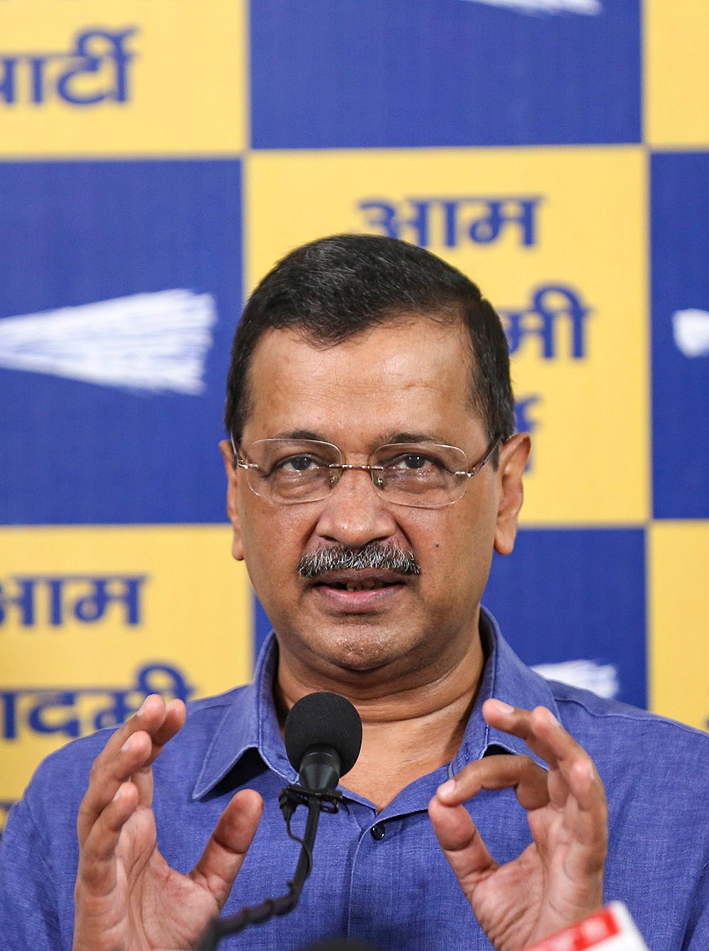 Kejriwal addresses media in Delhi