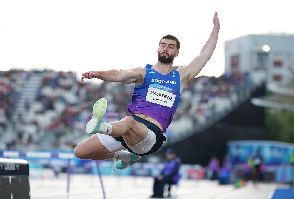 Glasgow CWG 2026 long jump final highlights-Stephen Mackenzie, of Scotland