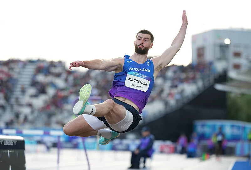 Glasgow CWG 2026 long jump final highlights-Stephen Mackenzie, of Scotland