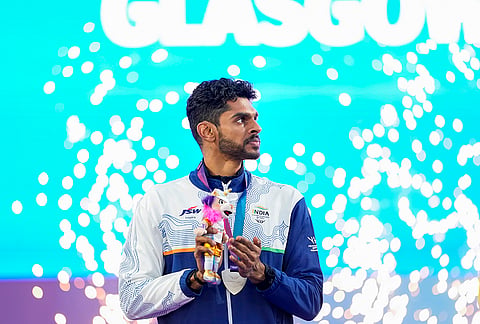 India's Murali Sreeshankar clinches the silver medal in the men's long jump final at the Commonwealth Games 2026, in Glasgow, Scotland, Thursday, July 30, 2026. 