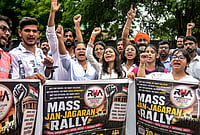 Day In Pics: July 30, 2026 | Photo: PTI : Demonstrators take part in Reservation Hatao Andolan (RHA) Jan-Jagran Rally organised near Vidhan Bhawan in Nagpur, Maharashtra.