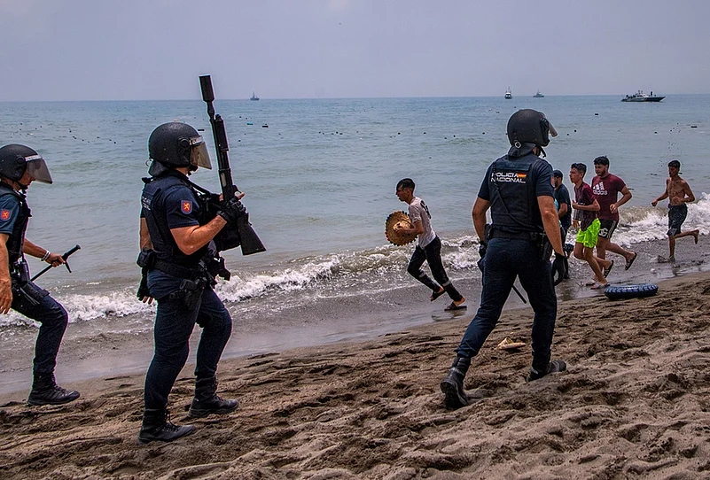 Spanish military deployment Ceuta