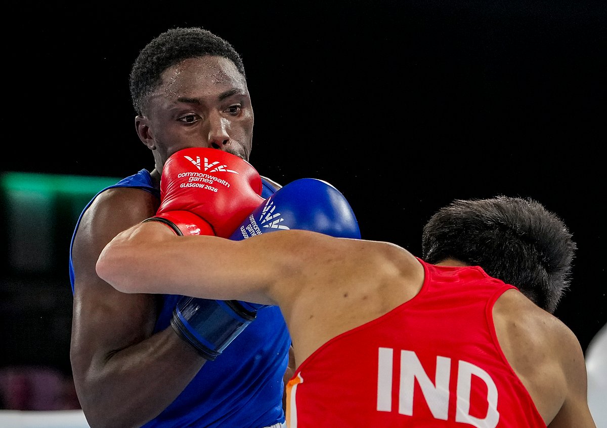 Mandengbam vs Haoseb 6 Glasgow Commonwealth Games 2026 Mens 55kg boxing semifinal PTI Photo