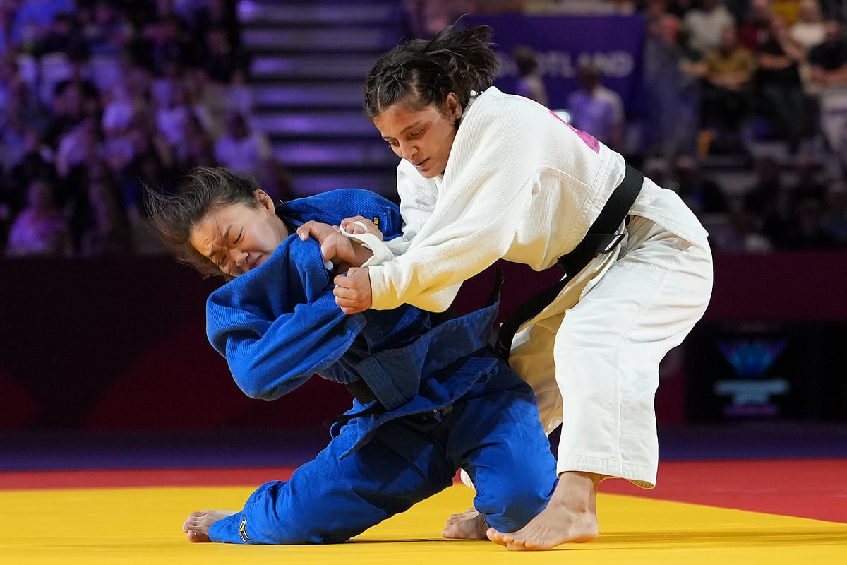 Asmita Dey Glasgow Commonwealth Games 2026 Womens 48kg judo final action AP Photo