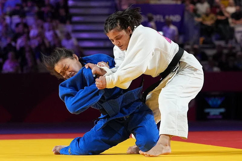 Asmita Dey Glasgow Commonwealth Games 2026 Womens 48kg judo final action AP Photo