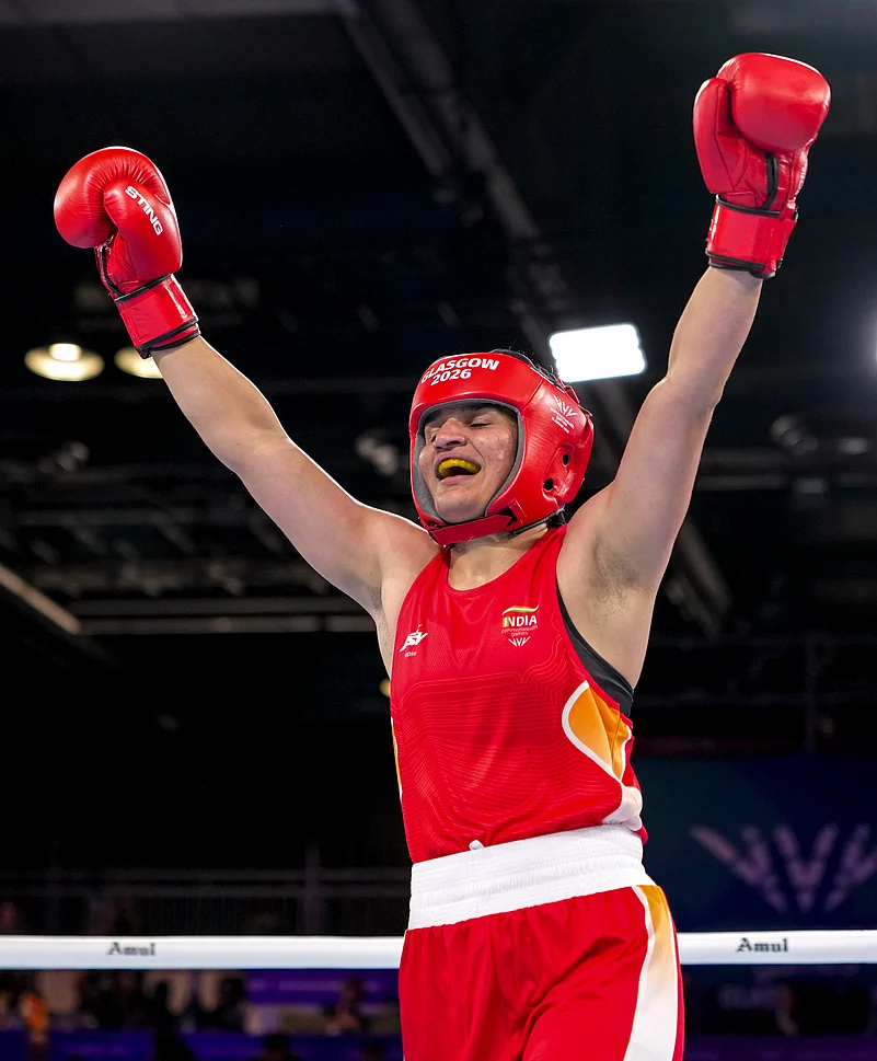 Arundhati raises vs Eccles Commonwealth Games 2026 Womens 70kg boxing semifinal PTI Photo