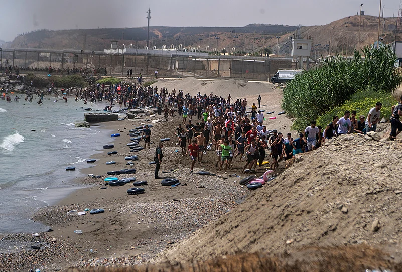 Humanitarian emergency in Ceuta Spain