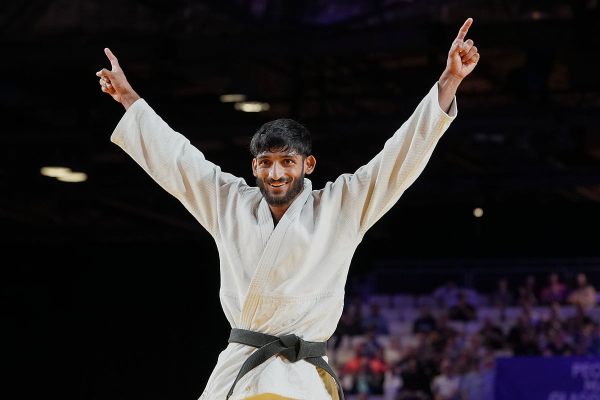 Harsh beats Katz Glasgow Commonwealth Games 2026 mens 60kg judo gold medal match AP Photo
