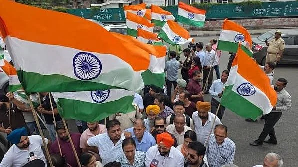 Displaced PoJK People Stage Anti-Pak Protests in Jammu, Seek Liberation of Occupied Territory