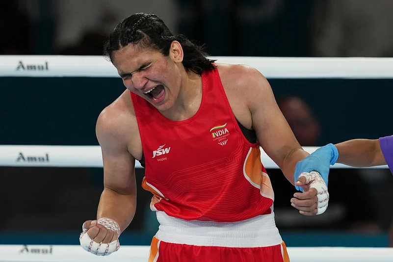 Arundhati exudes vs Eccles Commonwealth Games 2026 Womens 70kg boxing semifinal AP Photo