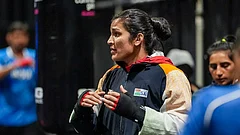 Indian boxer Arundhati Choudhary during a training session ahead of the Glasgow Commonwealth Games 2026, at the SEC Centre in Glasgow, Scotland. - | Photo: PTI/Ravi Choudhary