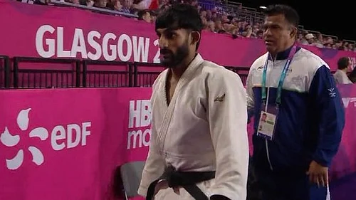 Photo: SonyLIV : Indian Judo star Harsh Singh before his gold medal bout in commonwealth games 2026