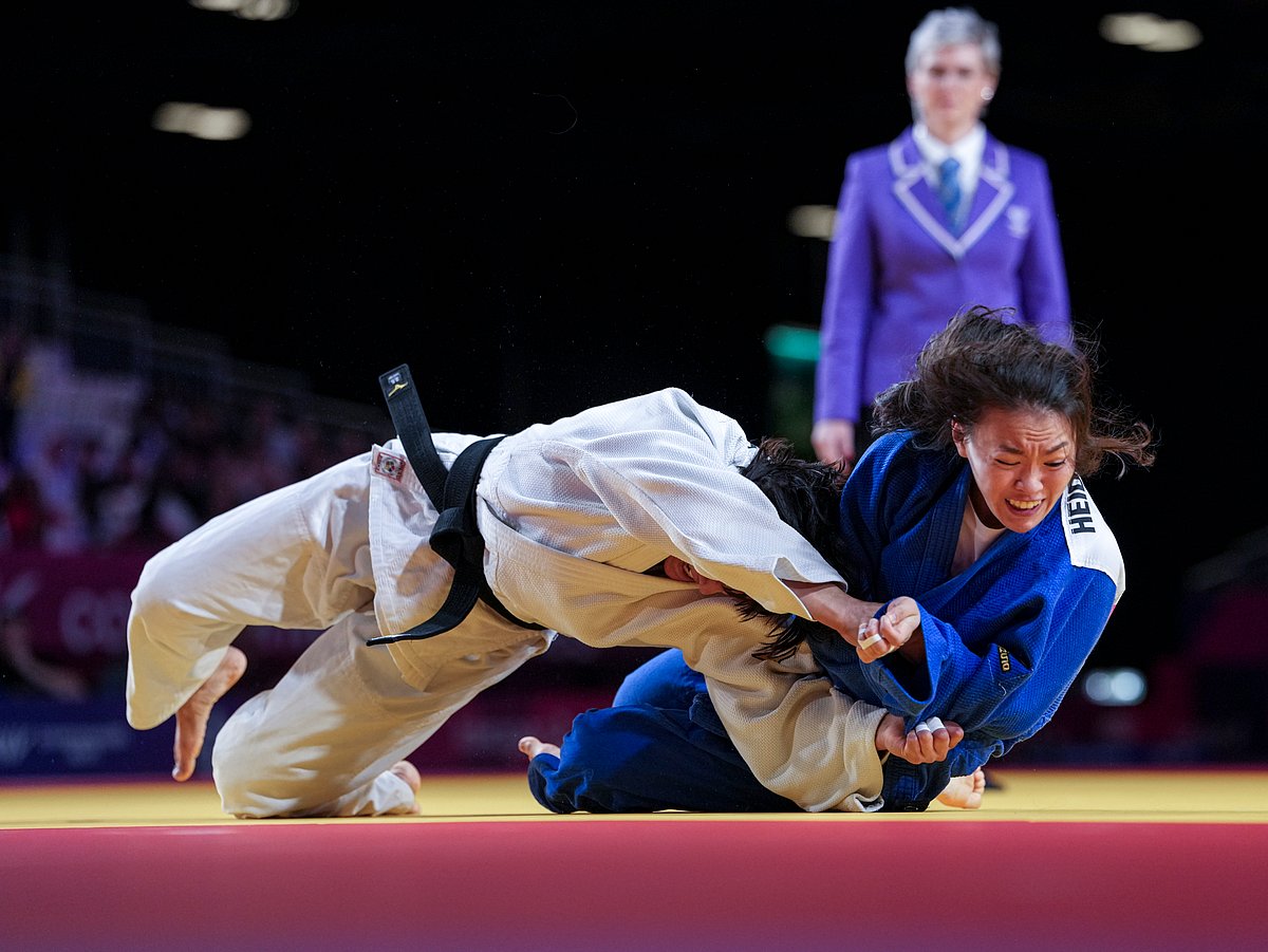 Asmita Dey white Glasgow Commonwealth Games 2026 Womens 48kg judo final action PTI Photo