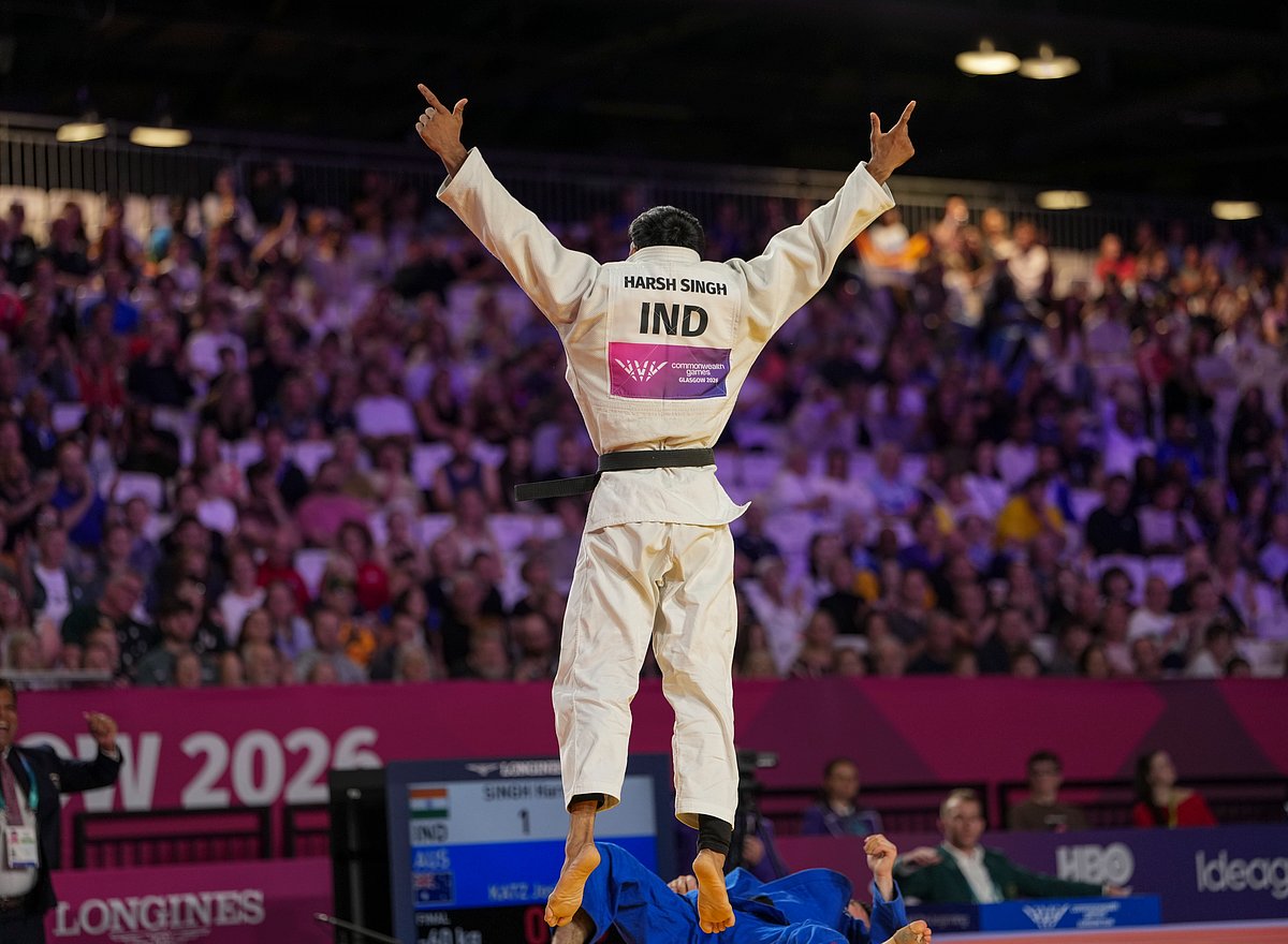 Harsh Singh Leaps Glasgow Commonwealth Games 2026 mens 60kg judo final win PTI Photo