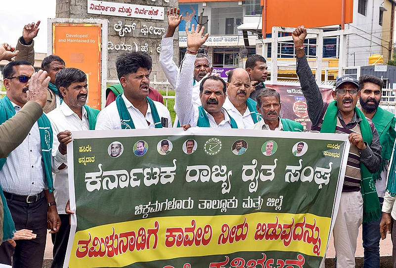 Cauvery water protest in Karnataka