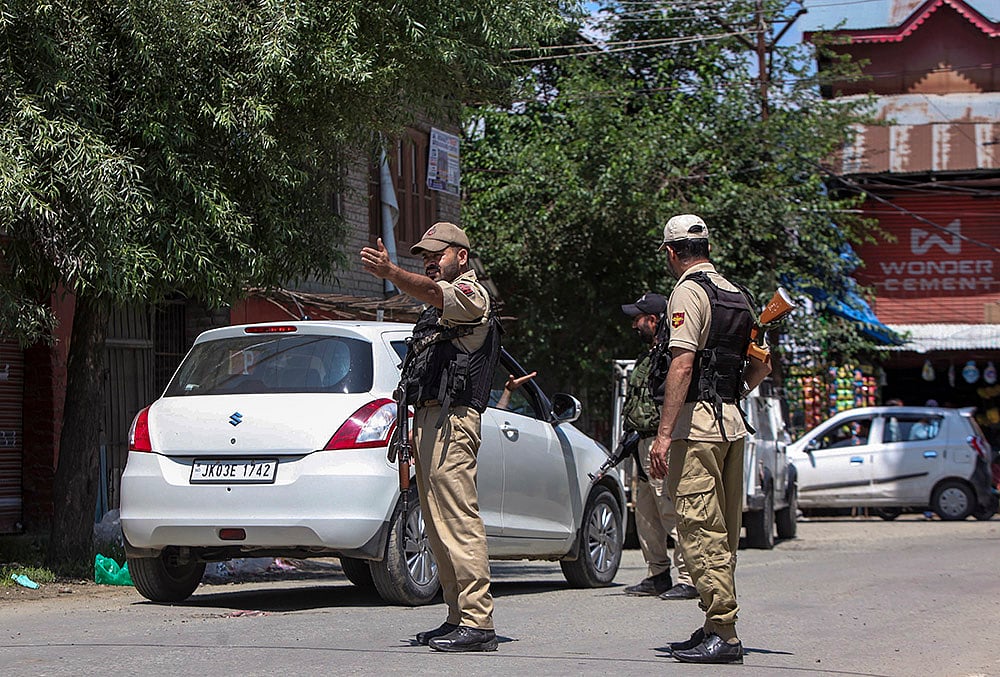 South Kashmir security alert