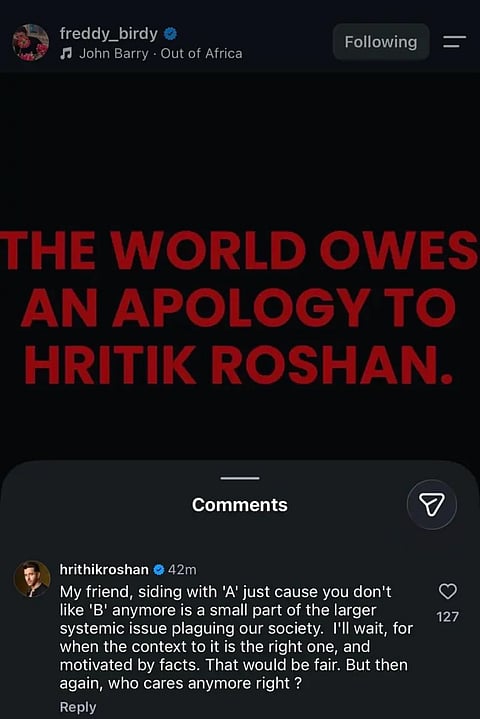 Hrithik Roshan reacts to 'Sorry Hrithik' trend 