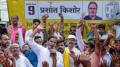 Jan Suraaj Party founder and party candidate from Bankipur assembly, Prashant Kishor during a voter outreach, in Patna. - File Photo| Photo: PTI
