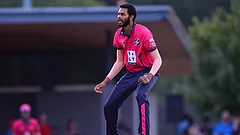 USA Cricketer Bodugum Akhilesh Reddy during a local cricket match - X/Cricbuzz