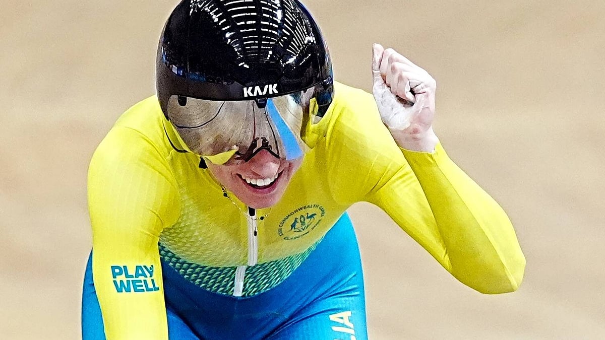 Australia's Tara Neyland created a world record in the women's para-cycling C4 4000m individual pursuit at the Commonwealth Games 2026.  - AUSParalympics/X