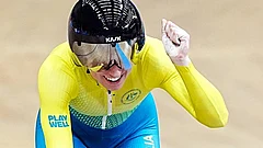 Australia's Tara Neyland created a world record in the women's para-cycling C4 4000m individual pursuit at the Commonwealth Games 2026. - AUSParalympics/X