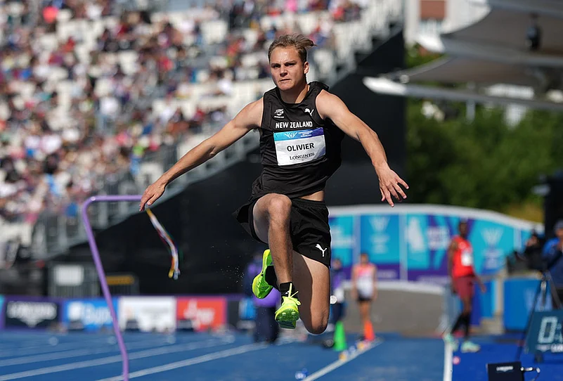 Glasgow CWG 2026 mens triple jump final-New Zealands Ethan Olivier