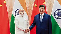 | Photo: AP : At the SCO Summit: Indian PM Narendra Modi (left) and Chinese President Xi Jinping (right)  at the Shanghai Cooperation Organisation summit in Tianjin, China, on August 31, 2025