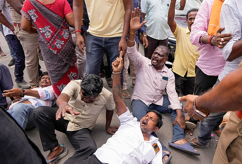 DMK leader arrested