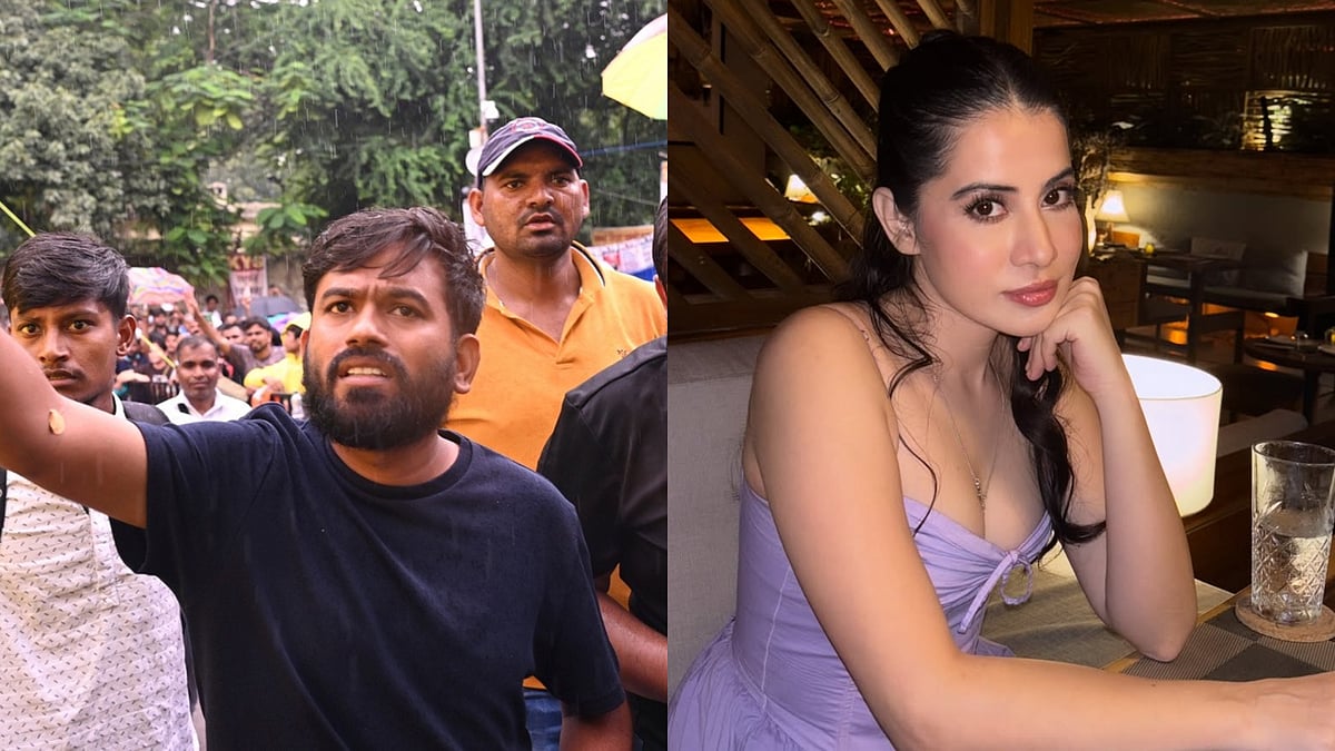Influencer files complaint against CJP Founder Abhijeet Dipke - Abhijeet Dipke (left)- AP photo, Uorfi Javed (right) - Instagram