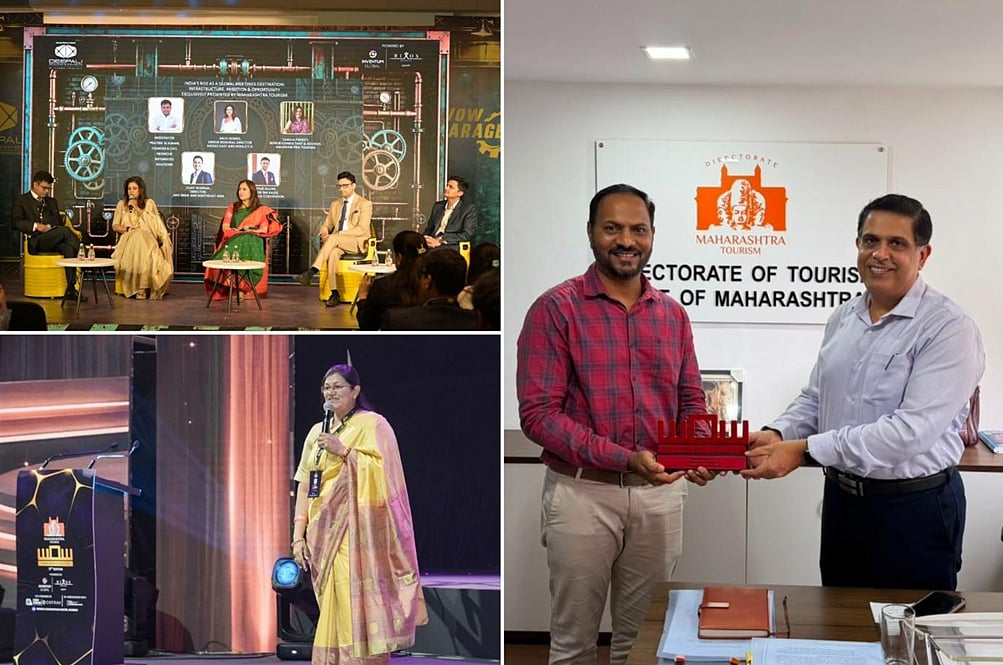 Maharashtra Tourism officials at an event.
