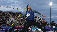 India's Neeraj Chopra competes in the Men's Javelin Throw Final at the Commonwealth Games in Glasgow, Scotland, Friday, July 31, 2026. - (AP Photo/Alastair Grant)