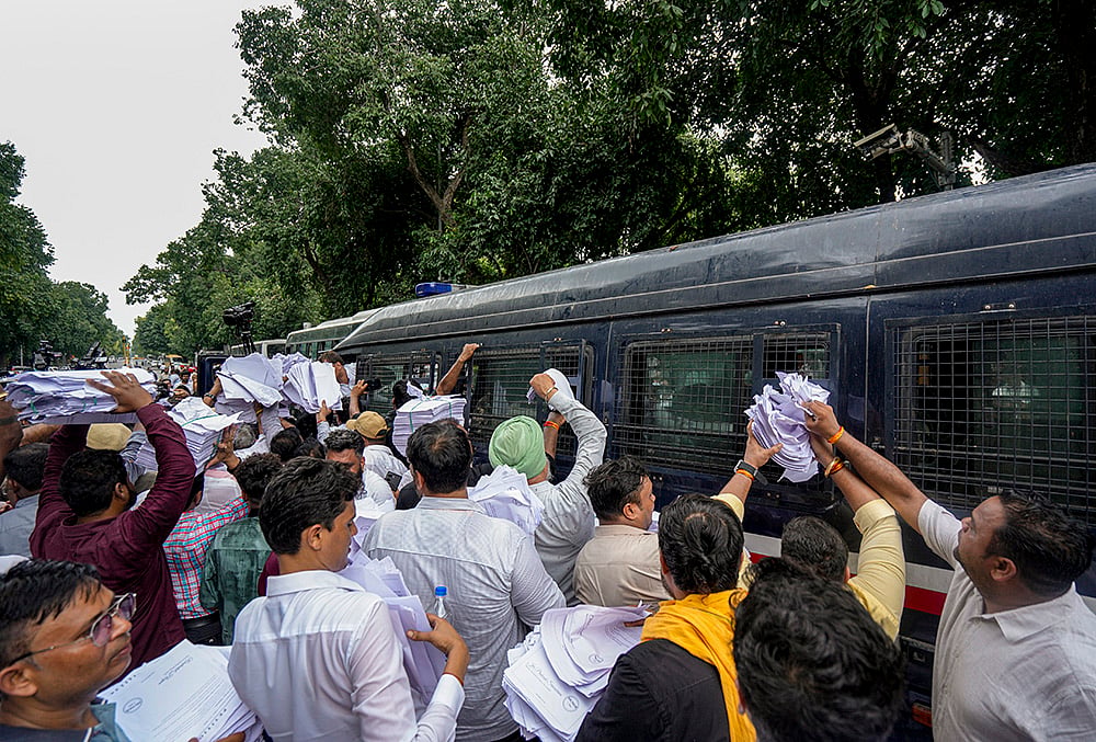 AAP protest march over E20 petrol issue
