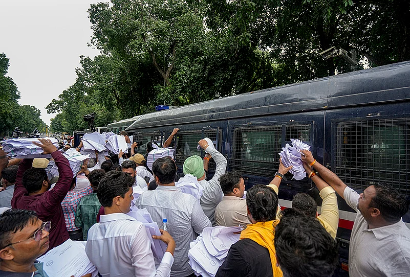 AAP protest march over E20 petrol issue