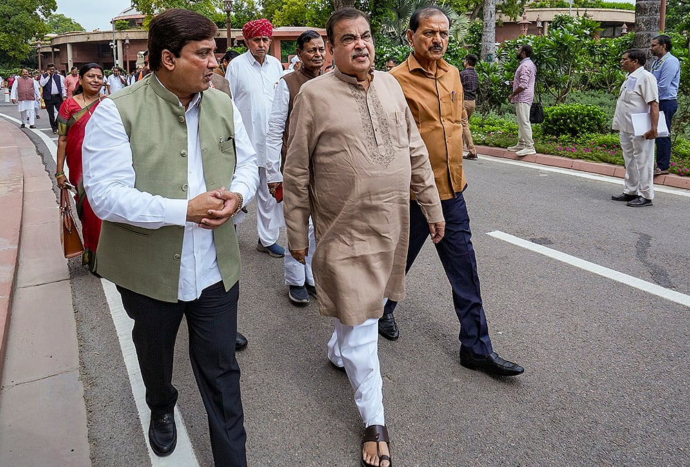 Nitin Gadkari during Monsoon Session of Parliament