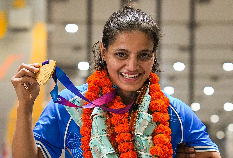 Medalists welcomed back India 2026 Judo gold medallist Asmita Dey