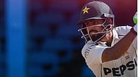 windiescricket/X : Babar Azam in action against West Indies at Queen's Park Oval during second Test match. 