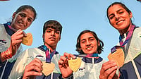 How Haryana’s ‘Mini Cuba’ Became The Backbone Of India’s CWG 2026 Medal Charge | Photo: PTI/Ravi Choudhary : From left, Indian women boxers gold medallists Jaismine Lamboria (57kg), Priya Ghanghas (60kg), Preeti Pawar (54kg), Sakshi Chaudhary (51kg) after the boxing events at the 23rd Commonwealth Games (CWG), in Glasgow, Scotland.