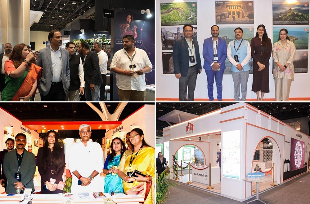 Maharashtra Tourism exhibition booth.