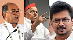 Digvijaya Singh, Mulayam Singh Yadav and Udhayanidhi Stalin (left to right) - File Photo